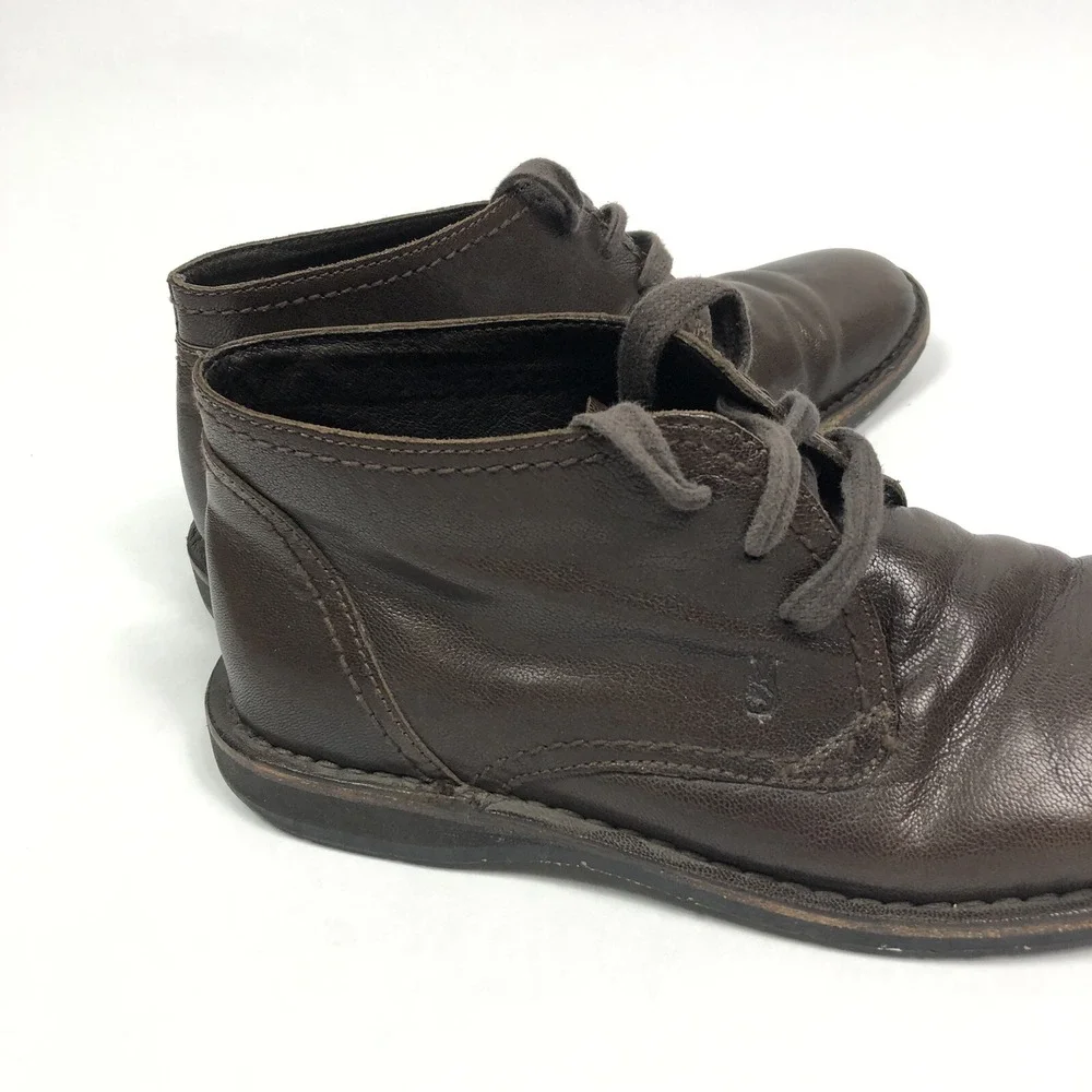 John Varvatos Chukka Boots Mens Size 8M Brown Leather Hipster F505K4B-Q68B